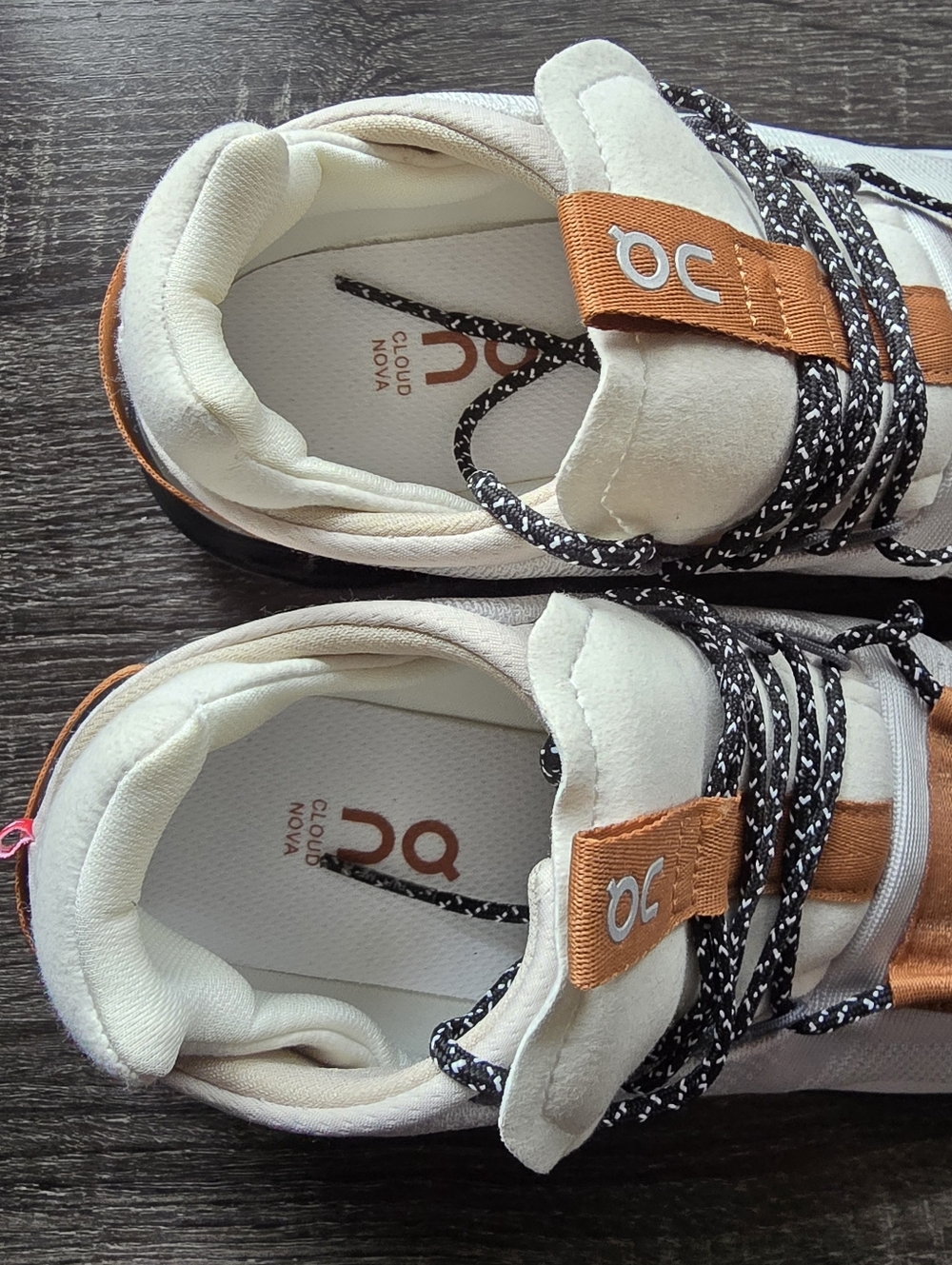 On Cloudnova Sneaker in White & Pecan - Picture 6 of 7